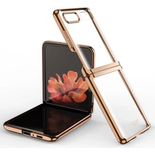 Mey İthalat Mey Ithalat®  Samsung Galaxy Z Flip 4 Kılıf Fold Element Kapak - Gold