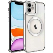 Mey İthalat Mey Ithalat®  iPhone 12 Kılıf Kross Magneticsafe Kapak - Gümüş