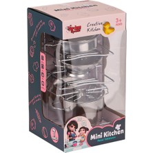 683E Çelik Tencere Tava Raflı 8 Parça -Vardem Oyuncak