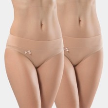 Türen Kadin Beli Lastikli Likrali 2'li Pamuklu Bikini Külot