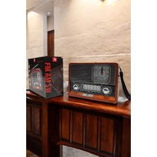 Nostaljik Görünümlü USB Girişli Bluetooth Bağlantılı Radyo Midastech