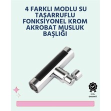 Krom Kaplamalı Çok Fonksiyonlu Musluk Başlığı | Paslanmaz Malzeme Midastech