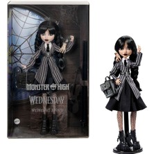HXJ04 Monster High Wednesday Okul Üniformalı Bebek