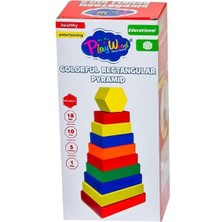 ONY-393 Ahşap Dikdörtgen Renkli Kule - Onyıl Oyuncak