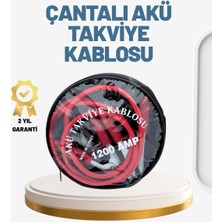 1200A Güçlü Akü Takviye Kablosu 2m Büyük Maşalı Acil Yardım Midastech