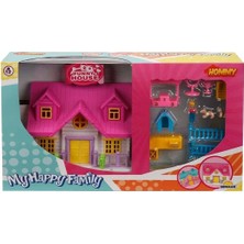 Sunman 02081 - 2 Katlı Ev Oyun Seti Villa Renkli Mobilyalar ve Figürler ile Eğlenceli Oyun Deneyimi