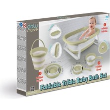 7272 Katlanabilir 3'lü Bebek Banyo Seti  Eco -Yeşil