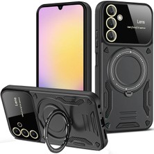 Mey İthalat Mey Ithalat®  Samsung Galaxy A15 4g Kılıf Joy Lens Standlı Kapak - Siyah