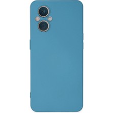 Mey İthalat Mey Ithalat®   Reno 7 Lite Kılıf Nano Içi Kadife Silikon - Mavi