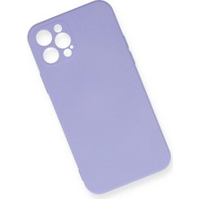 Mey İthalat Mey Ithalat®  iPhone 12 Pro Max Kılıf Nano Içi Kadife Silikon - Lila