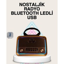 Ahşap Nostaljik Radyo Bluetooth USB Sd Kart Destekli Midastech