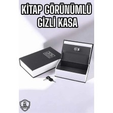 Büyük Boy Anahtarlı Kitap Görünümlü Gizli Kasa Çelik Kasa Altın Kasası Midastech