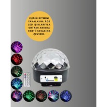 Çok Renkli LED Masaüstü Disko Topu Parti Aydınlatma Cihazı Midastech
