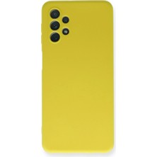 Mey İthalat Mey Ithalat®  Samsung Galaxy A52 Kılıf Nano Içi Kadife Silikon - Sarı