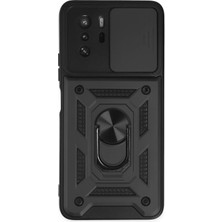Mey İthalat Mey Ithalat®  Xiaomi Poco X3 Gt Kılıf Pars Lens Yüzüklü Silikon - Siyah