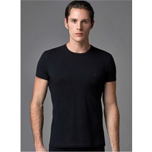 Eros Erkek Siyah Compact O Yaka Atlet 2li Paket ERS004