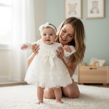 Ürünya 3-12 Ay Kız Bebek Tüllü Elbise