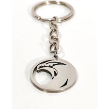 Moncuk Design Lazer Kesim Kartal Anahtarlık Gümüş Renk – Güçlü ve Asil Şık Çanta & Anahtar Aksesuarı