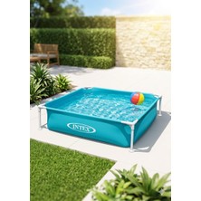 Depomiks 57173 Intex Mini Prefabrik Çerçeveli Çocuk Havuzu - 122X122X30 cm - Mavi