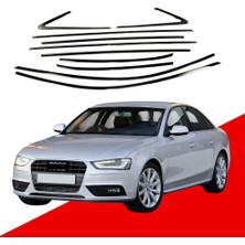 Audi A4 Cam Çerçevesi Kenar Çıtası Krom Tamtur 2012 / 2015 12 Parça