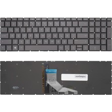 Notespare Hp Uyumlu 15-DA1062NT (6LK89EA), 15-DA1065NT (6TC05EA) Klavye Tr Işıklı Füme