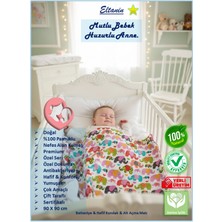 Eltanin %100 Pamuklu Premium Pazen Çift Taraflı Çok Amaçlı Bebek Battaniyesi - 90X80CM, Özel Soft Kumaş