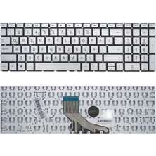 Notespare Hp Uyumlu Pavilion Gaming 15-DK0022NT (1S8C0EA), 15-DK0023NT (1S8C1EA) Klavye Tr Gümüş Gri