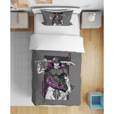 Leva Home Toji Fushiguro Anime Desenli 3D Dijital Baskılı Tek Kişilik Çarşafsız Genç Nevresim Takımı