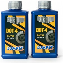 Lumpet Dot 4 Hidrolik Fren Yağı 500 ml 2'li Bakım Seti - Komple Değişim Için Ideal