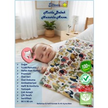 Eltanin %100 Pamuklu Premium Pazen Çift Taraflı Çok Amaçlı Bebek Battaniyesi - 90X80CM, Özel Soft Kumaş