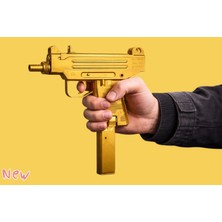 Class Uzi Boncuk Atan Gold Gerçekçi Silah+3 Paket Boncuk Mermi
