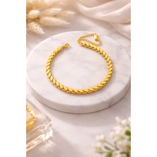 Gold Arpa Zincir Çelik Bileklik