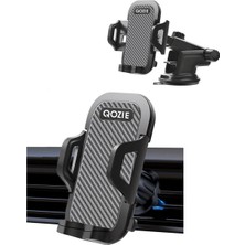 Qozie Araç İçi Telefon Tutucu | Vantuzlu | Uzayan Kol | Klima Izgarası | Havalandırma Çıkışı