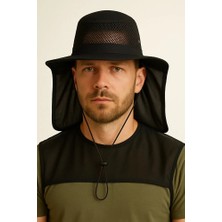 Mustran Mustova Hafif Fileli Outdoor Ensesi Tüllü Şapka – Unisex – Yazlık Kamuflaj Model 50 cm Yele