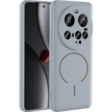 Nanospace Xiaomi 14 Ultra Ile Uyumlu Kılıf M-Safe Şarj Özellikli Meta Kapak