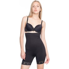 Siyah Mı Emay 2027 Yüksek Bel Dantelli Paçalı Korse