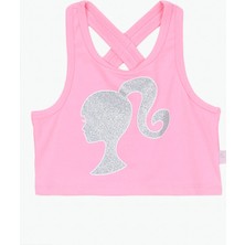 Barbie Baskılı Pembe Kız Çocuk Bluz BRB6SG-BLZ6439