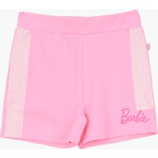 Barbie Yüksek Bel Normal Pembe Kız Çocuk Şort BRB6SG-SRT6540
