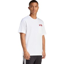 Adidas JZ5041 M Nov Dart T Beyaz Bisiklet Yaka Normal Baskılı Erkek T-Shirt