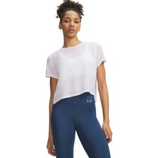 Under Armour 6009540-100 Ua Velociti Shortsleeve Beyaz Bisiklet Yaka Normal Düz Kadın T-Shirt