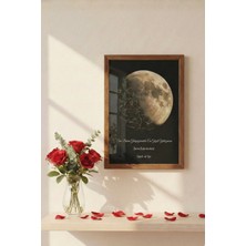 Pura Morena Kişiye Özel Yıldız Haritası Cam Tablo Hilal Ay Tasarım Duygu Dolu Hediye Gökyüzü Haritası