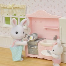 Adore Sylvanian Ailesi Kar Tavşanı Babanın Yemek Pişirme Seti 5678