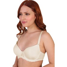 Emay Ekru Mı 189C Pedli Dantelli Balenli Sütyen