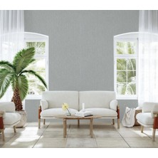 Adawall Veil Design Duvar Kağıdı - Klasik Düz Desen | Rococo 1302-5/15 - Gri 1.06X15.6 M - 16.5 M²