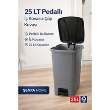 25 Lt Pedallı Iç Kovasız Çöp Kovası