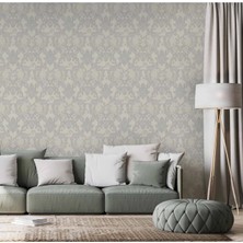 Adawall Damask Desen Duvar Kağıdı | Rococo 1411-3/15, Bej, Krem, 1.06X15.6M - 16.5m²
