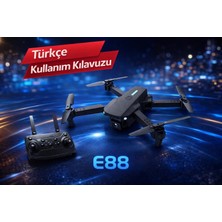 Rose Teknoloji 4K Hd Kameralı Çift Bataryalı Katlanabilir Uygulama Kontrollü Drone