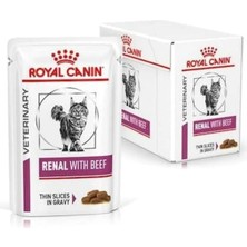 Royal Canin Renal Beef Sığır Etli Yaş Kedi Maması 12X85 gr - Böbrek Yetmezliği Için