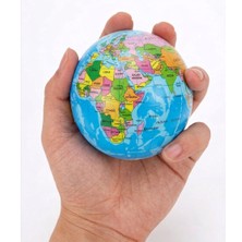 NK SPOR Dünya Haritası Desenli Yumuşak Stres Topu - 7 cm Büyük Boy El Egzersiz ve Rahatlama Topu-Anksiyete Giderici Dünya Desenli Sık Sık Top - 7 cm El ve Parmak Güçlendirici Egzersiz Aleti