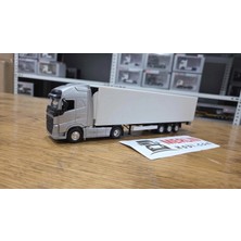 Welly 1/64 Ölçek Metal Volvo Fh 4x2 Gri + Frigo Dorseli